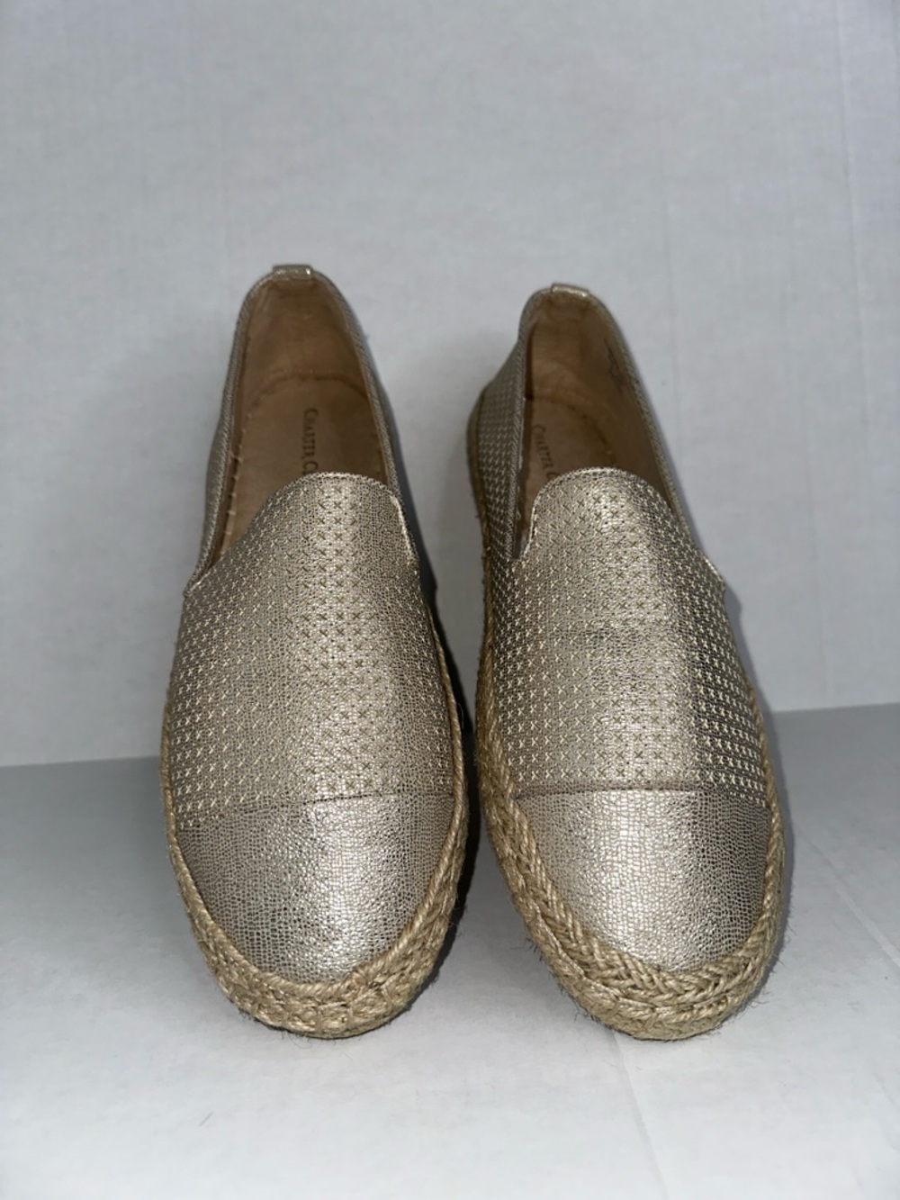 Charter Club Gold Metallic Espadrille Slip-On‎ Flats